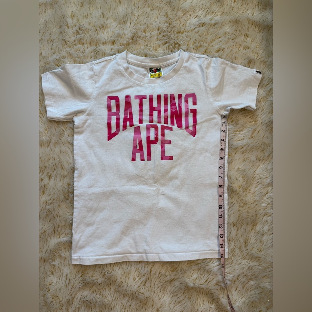BAPE A BATHING APE Very rare T-shirts Pink camo x White Size XXS From JPN